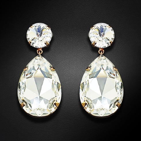 Auskarai "Debesų Lašas IV" su Swarovski™ kristalais